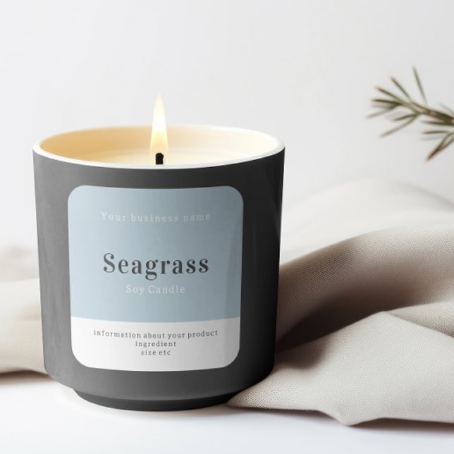 Adesivo Quadrado Informações sobre produtos personalizados feitos à (Handmade Personalized Product Information Square Sticker by Ricaso. Ideal for candles, soap, cakes)