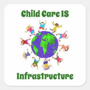 Adesivo Quadrado Infraestrutura do Child Care IS