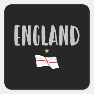 Adesivo Quadrado Inglaterra Fan Shirt English Flag