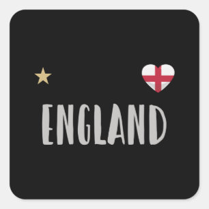 Adesivo Quadrado Inglaterra Fan Shirt English Flag