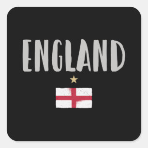 Adesivo Quadrado Inglaterra Fan Shirt English Flag