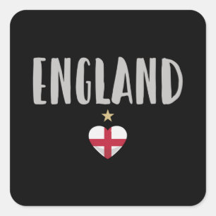Adesivo Quadrado Inglaterra Fan Shirt English Flag
