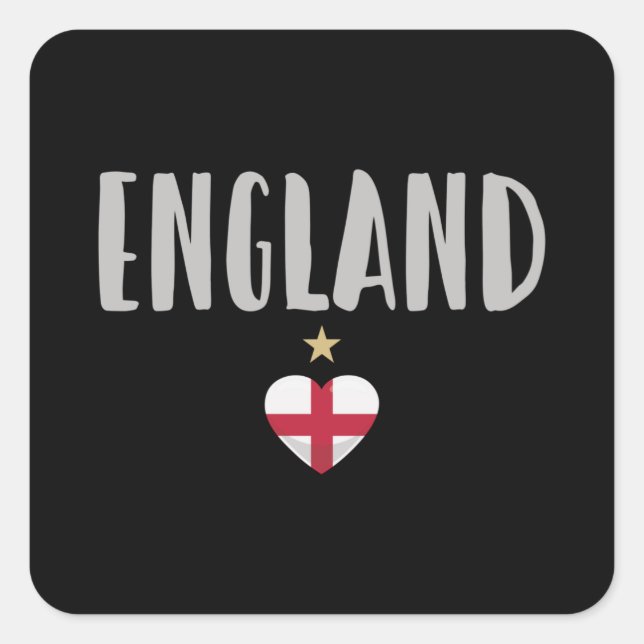 Adesivo Quadrado Inglaterra Fan Shirt English Flag (Frente)