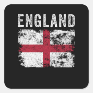 Adesivo Quadrado Inglaterra Flag Distress - English Flag