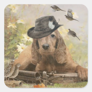Adesivo Quadrado Inglês Cocker Spaniel