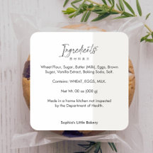 Ingrediente de Padaria de Comida Caseira Minimalis