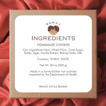 Ingredientes de Padaria de Waffle de Chocolate em