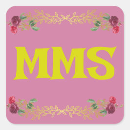 Adesivo Quadrado iniciais personalizar