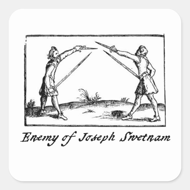 Adesivo Quadrado Inimigo de Joseph Swetnam (Frente)
