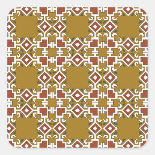 Adesivo Quadrado Ininterrupto do Damask: plano de fundo do padrão d