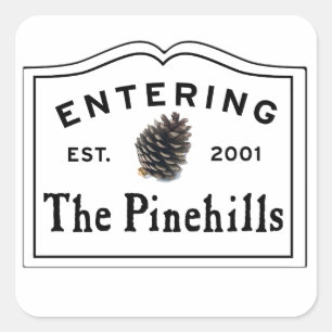 Adesivo Quadrado Inscrevendo as MÃES de Plymouth das colinas do