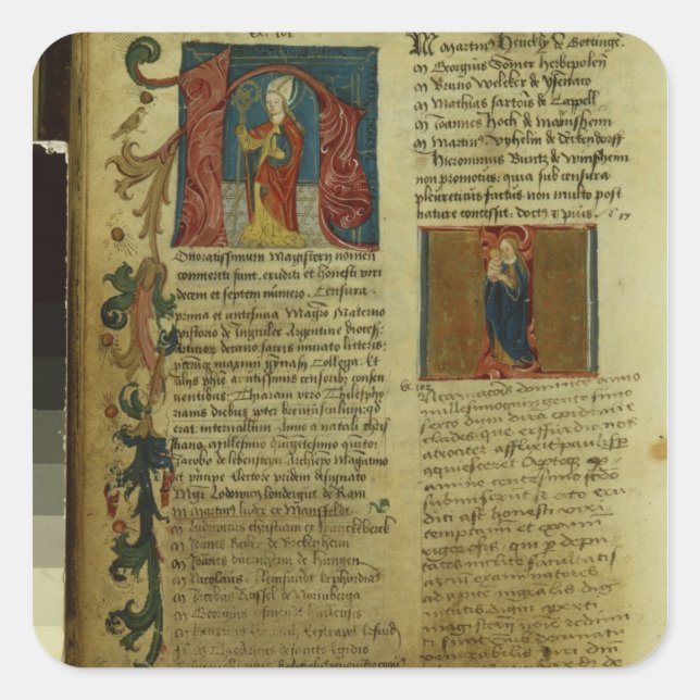 Adesivo Quadrado Inscrição de Martin Luther (Frente)