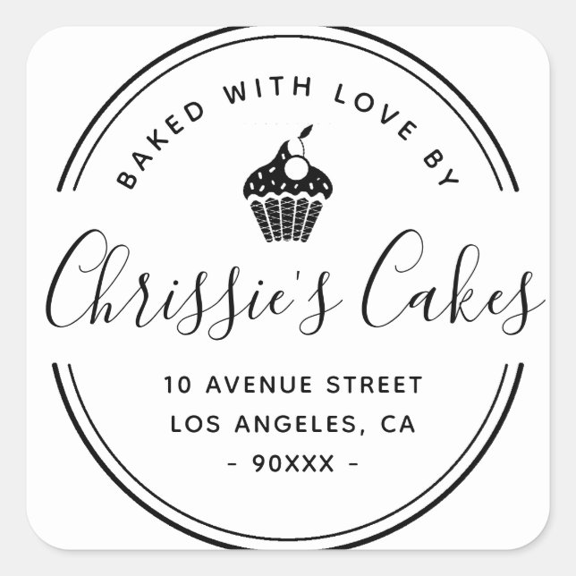 Adesivo Quadrado inscrição num script homebak (Frente)