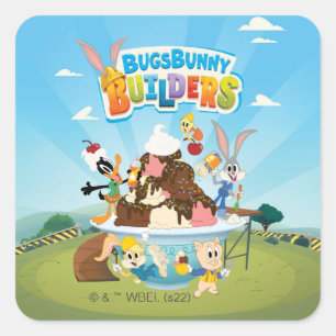 Adesivo Quadrado INSETOS BUNNY BUILDERS™  Sorvete Looney Builders