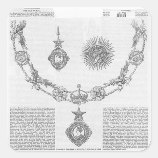 Adesivo Quadrado Insígnia da Ordem da Noite (Frente)