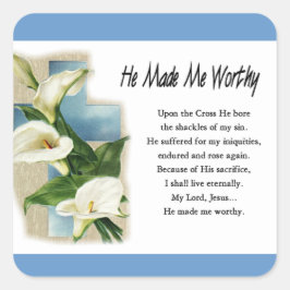 Adesivo Quadrado Inspiração Ele Me Fez Valer