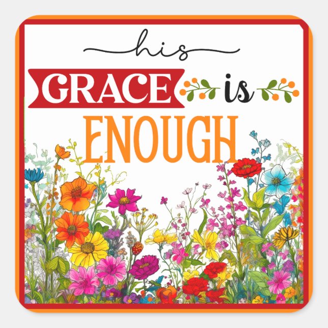 Adesivo Quadrado Inspiração Floral Retroativa (Frente)