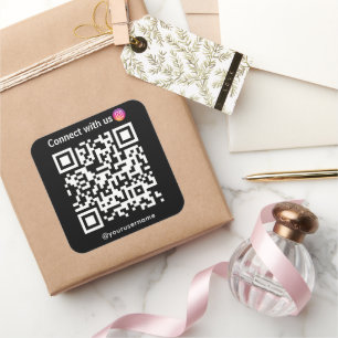 Adesivo Quadrado Instagram Conexão Com O Código Qr Nos Estados Unid