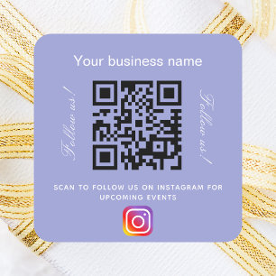Adesivo Quadrado Instagram o código de código qr do nome comercia