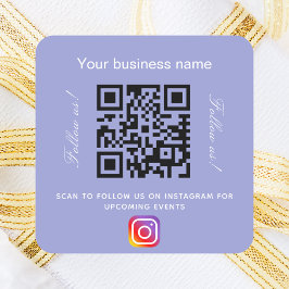 Adesivo Quadrado Instagram o código de código qr do nome comercial 