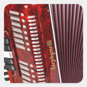 ADESIVO QUADRADO INSTRUMENTO MUSICAL DE ACCORDIAN