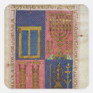 Adesivo Quadrado Instrumentos do Templo