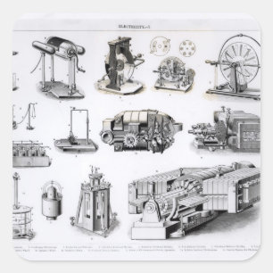 Adesivo Quadrado Instrumentos para detecção e utilização de
