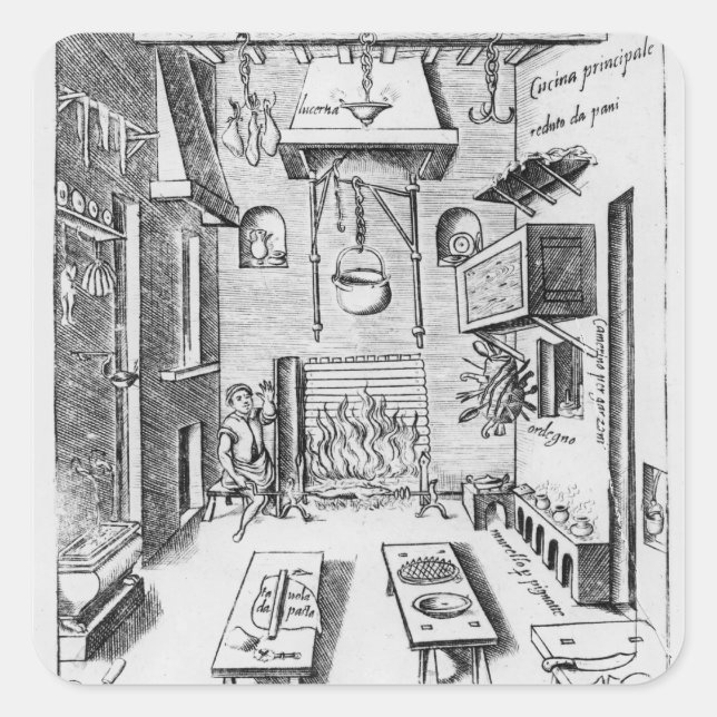 Adesivo Quadrado Interior da cozinha (Frente)
