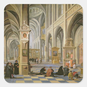 Adesivo Quadrado Interior da igreja