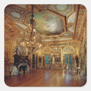 Adesivo Quadrado Interior da sala de música