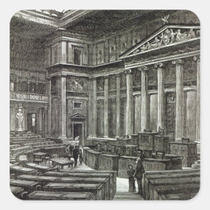 Adesivo Quadrado Interior das Casas do Parlamento, Viena