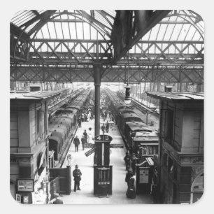 Adesivo Quadrado Interior de Charing Cross Station, Londres