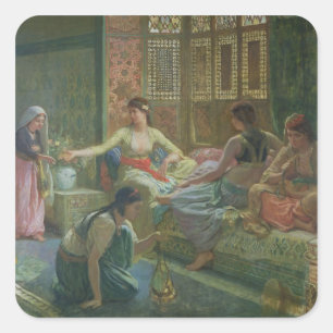 Adesivo Quadrado Interior de um Harem, c.1865