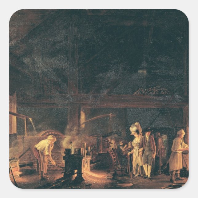 Adesivo Quadrado Interior de uma Forja, 1771 (Frente)