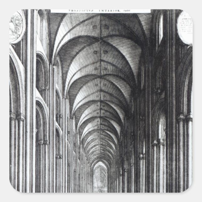 Adesivo Quadrado Interior do Nave de Ruas, Paul, 1658 (Frente)