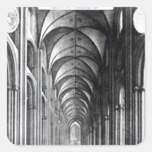 Adesivo Quadrado Interior do Nave de St Paul, 1658