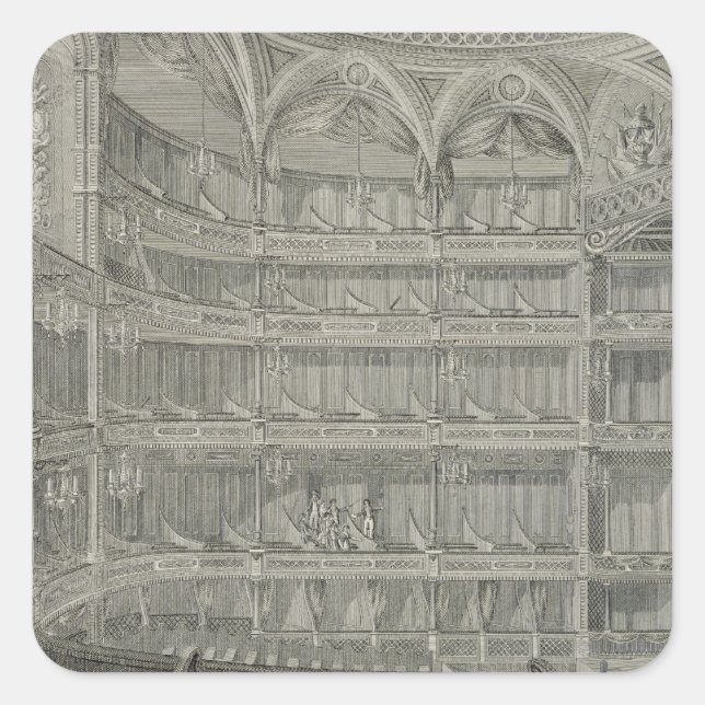 Adesivo Quadrado Interior do Teatro Real Drury Lane, em (Frente)