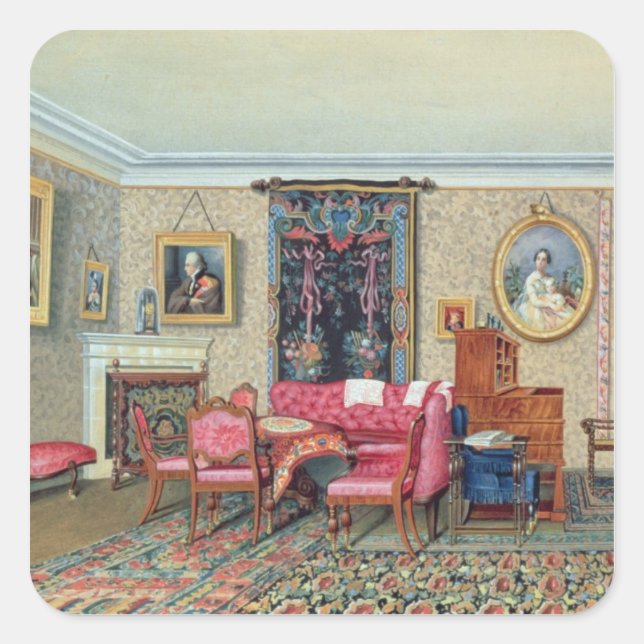 Adesivo Quadrado Interior em Pavlino, 1840 (Frente)