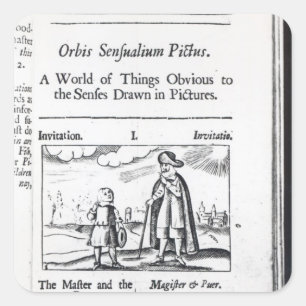 Adesivo Quadrado Introdução a "Orbis Sensualium Pictus"