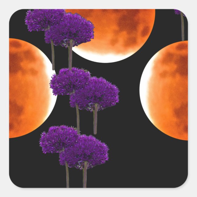 Adesivo Quadrado Intrusão Roxa (Frente)