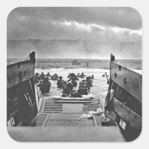 Adesivo Quadrado Invasão de Normandy no dia D - 1944