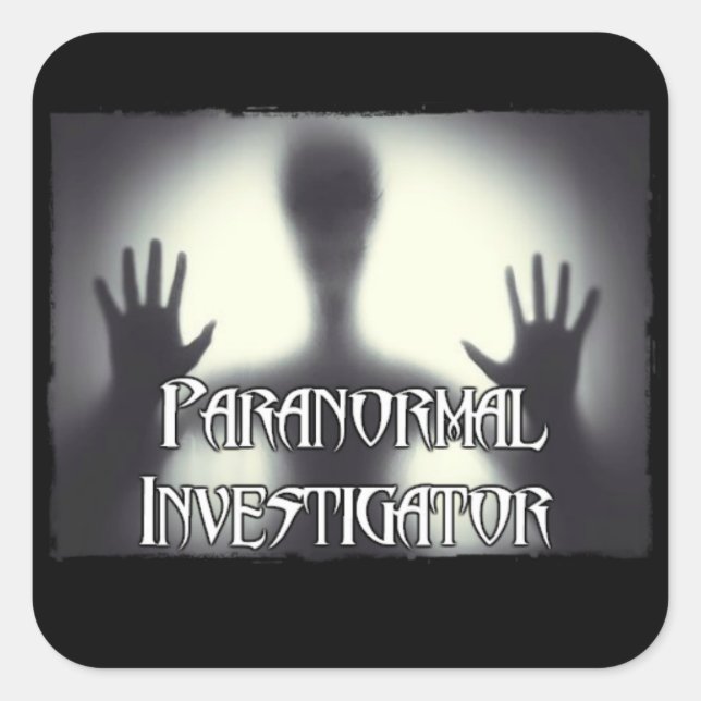 Adesivo Quadrado Investigador Paranormal Ghost Stickers (Frente)