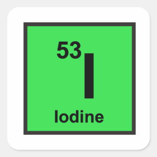 Adesivo Quadrado Iodine Sticker