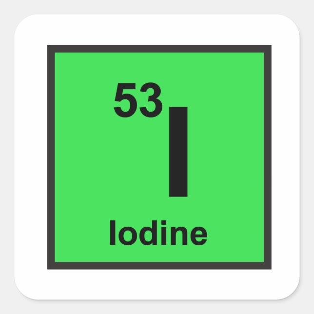 Adesivo Quadrado Iodine Sticker (Frente)