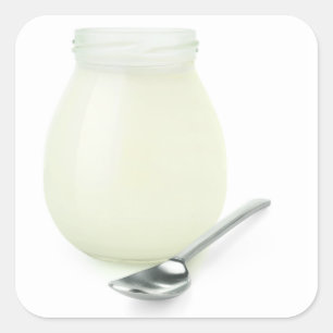 Adesivo Quadrado iogurte natural