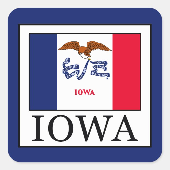 Adesivo Quadrado Iowa (Frente)