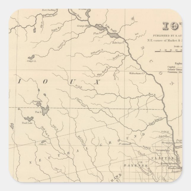 Adesivo Quadrado Iowa 2 (Frente)