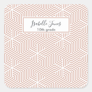 Adesivo Quadrado iPad da escola personalizada por script geométrico