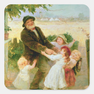 Adesivo Quadrado Ir à feira