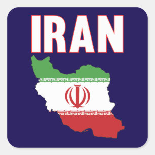 Adesivo Quadrado Irã: Mapa do Orgulho Iraniano